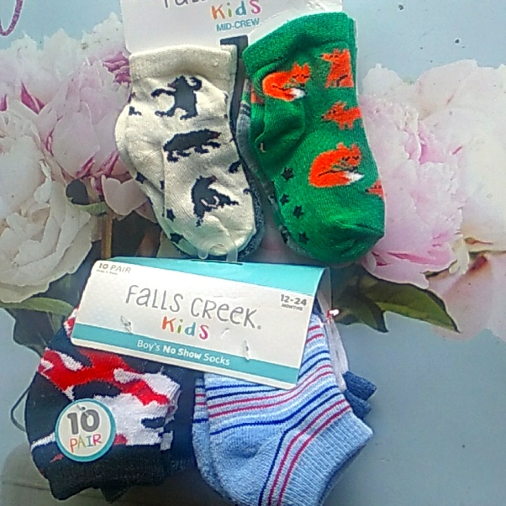 Baby Bundle Ankle Socks New 4 Pack Crew Socks & 6 Pack Socks.